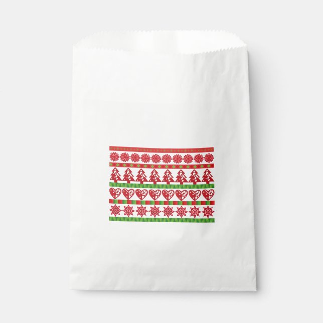 Christmas symbols favour bags (Front)