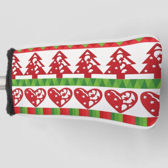 Christmas symbols golf head cover (Front)
