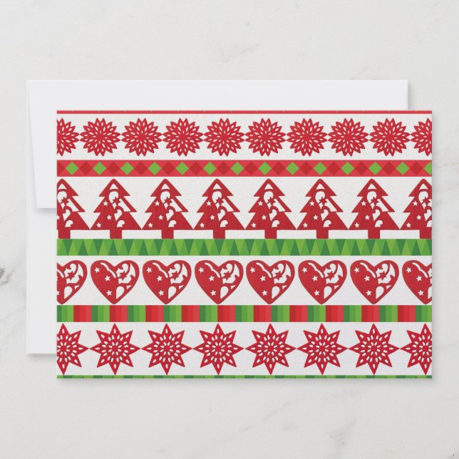 Christmas symbols invitation (Front)