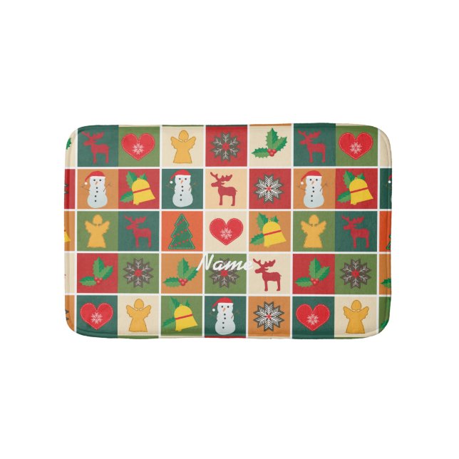 Christmas Symbols Medley Art Thunder_Cove  Bath Mat (Front)
