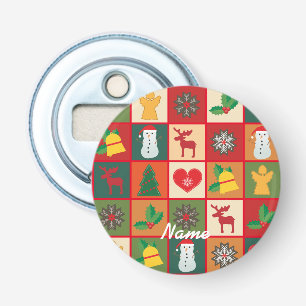 Christmas Symbols Medley Art Thunder_Cove Bottle Opener