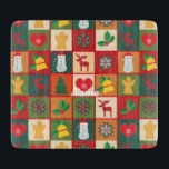 Christmas Symbols Medley Art Thunder_Cove Cutting Board<br><div class="desc">Show your enthusiasm for the winter holiday season with this fun mix of classic Christmas items such as angels,  snowmen,  reindeers,  Christmas trees,  snowflakes and holly,  customise with your own greeting,  name,  message,  etc</div>