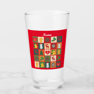 Christmas Symbols Medley Art Thunder_Cove  Glass