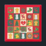 Christmas Symbols Medley Art Thunder_Cove Magnet<br><div class="desc">Show your enthusiasm for the winter holiday season with this fun mix of classic Christmas items such as angels,  snowmen,  reindeers,  Christmas trees,  snowflakes and holly,  customize with your own greeting,  name,  message,  etc</div>