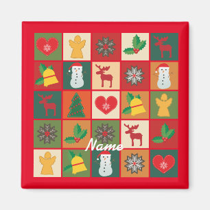 Christmas Symbols Medley Art Thunder_Cove Magnet