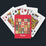 Christmas Symbols Medley Art Thunder_Cove Playing Cards<br><div class="desc">Show your enthusiasm for the winter holiday season with this fun mix of classic Christmas items such as angels,  snowmen,  reindeers,  Christmas trees,  snowflakes and holly,  customise with your own greeting,  name,  message,  etc</div>