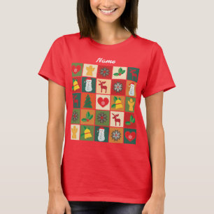 Christmas Symbols Medley Art Thunder_Cove T-Shirt