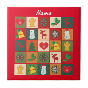 Christmas Symbols Medley Art Thunder_Cove Tile