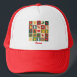 Christmas Symbols Medley Art Thunder_Cove  Trucker Hat<br><div class="desc">Show your enthusiasm for the winter holiday season with this fun mix of classic Christmas items such as angels,  snowmen,  reindeers,  Christmas trees,  snowflakes and holly,  customise with your own greeting,  name,  message,  etc</div>