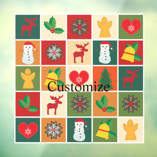 Christmas Symbols Medley Art Thunder_Cove  Window Cling