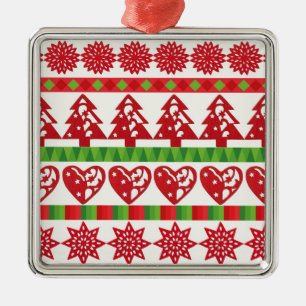 Christmas symbols metal tree decoration