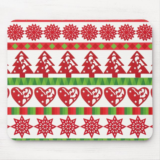 Christmas symbols mouse mat (Front)