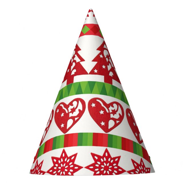 Christmas symbols party hat (Front)