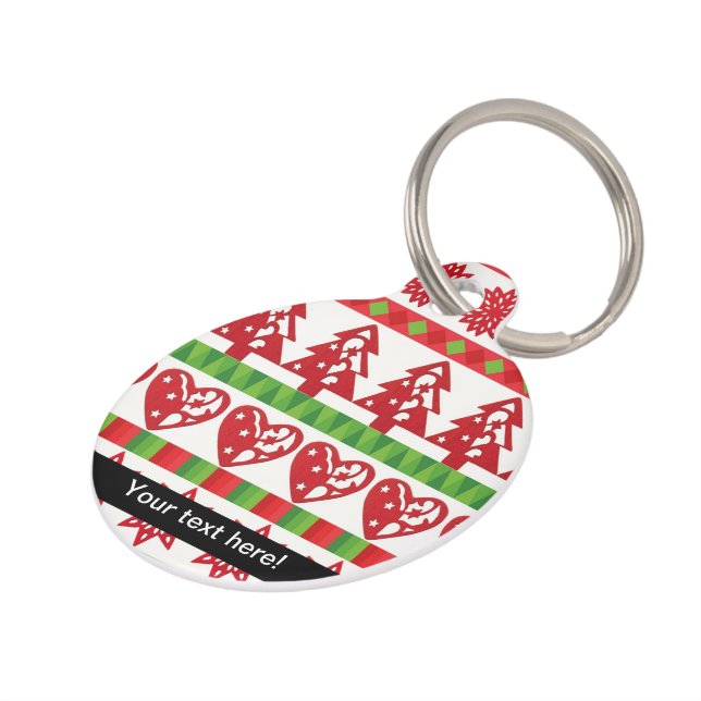 Christmas symbols pet tag (Side)