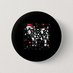 Christmas Symbols Santa Cow Cute Shape Matching Ki 6 Cm Round Badge