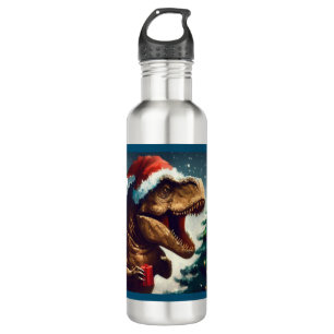 Christmas T-Rex 1 710 Ml Water Bottle