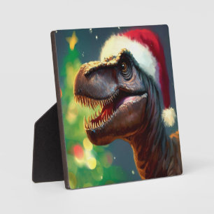 Christmas T-Rex 2 Plaque