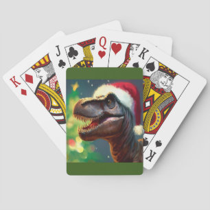 Christmas T-Rex (2) Playing Cards