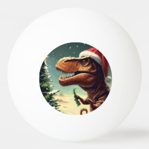 Christmas T-Rex (4) Ping Pong Ball
