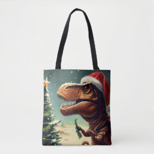 Christmas T-Rex 4 Tote Bag