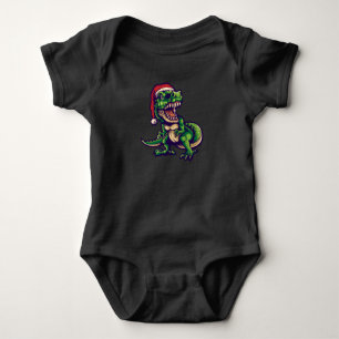 Christmas T-rex Dinosaur Dinosaur Design Baby Bodysuit
