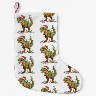 Christmas T Rex Dinosaur Xmas Dino Tyrannosaurus Small Christmas Stocking