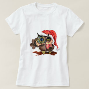 Christmas T-Shirt Baby Owl with Gift