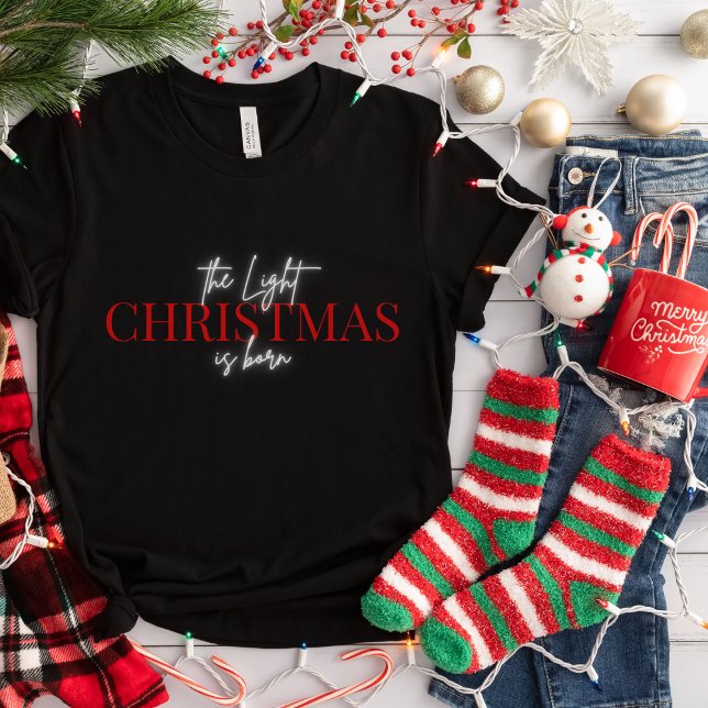 Christmas t-shirt for women Light is Born (Creator Uploaded)