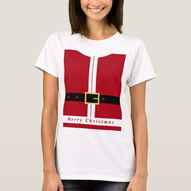 Christmas T-Shirt Santa Claus Belt (Front)