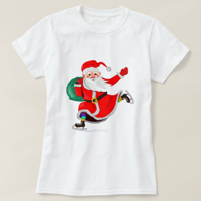 Christmas T-Shirt Santa Claus with Gifts (Design Front)