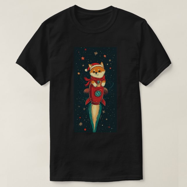 Christmas T-shirt Shiba Inu Doge (Design Front)