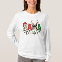 Christmas t-shirt with fun text Mama Claus