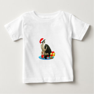 Christmas tabby cat and cute little angel baby T-Shirt