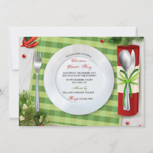 Christmas Table Setting Invitation