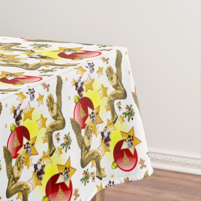 Christmas Tablecloth, Christmas Angel Tablecloth (In Situ)