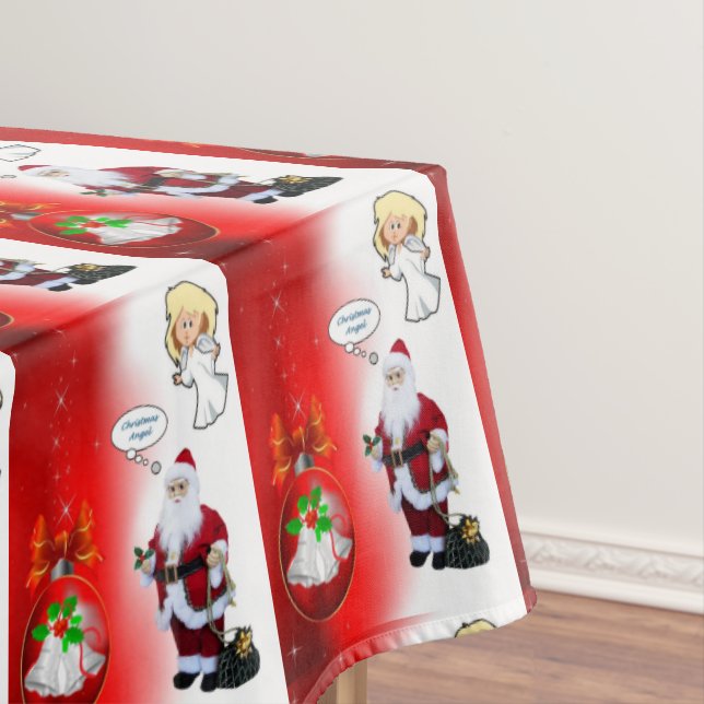 Christmas Tablecloth, Christmas Angel Tablecloth (In Situ)