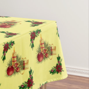 Christmas Tablecloth, Christmas Candle Tablecloth