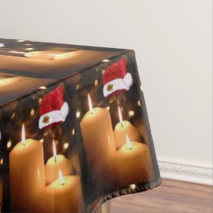 Christmas Tablecloth, Christmas Candle Tablecloth