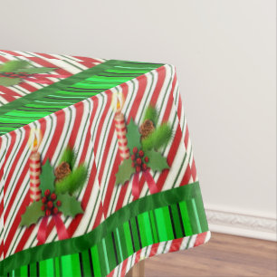 Christmas Tablecloth, Christmas Candle Tablecloth