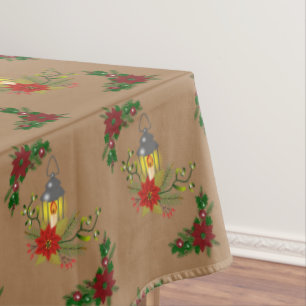 Christmas Tablecloth, Christmas Candle Tablecloth