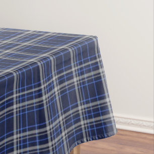 Christmas Tablecloth Classic Blue & White Plaid