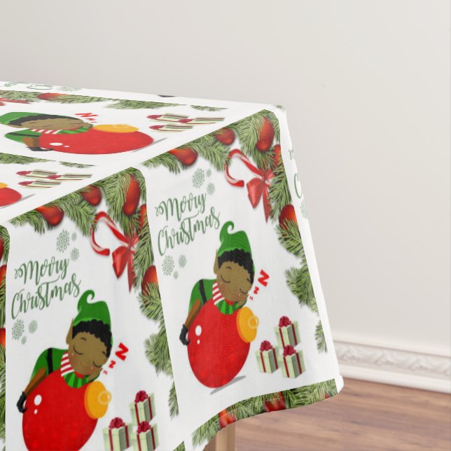 Christmas Tablecloth, Elf Tablecloth (In Situ)