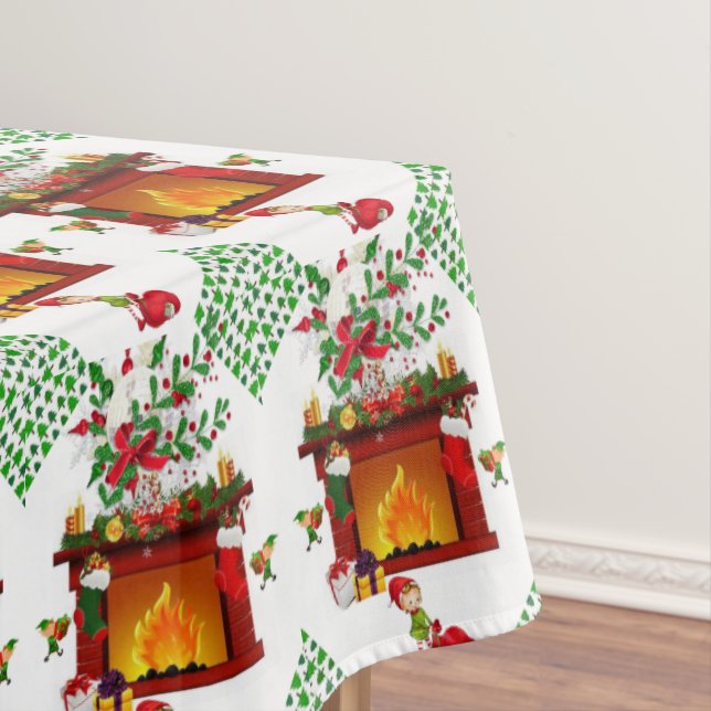 Christmas Tablecloth, Elf Tablecloth (In Situ)