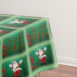 Christmas Tablecloth, Happy Holidays Tablecloth