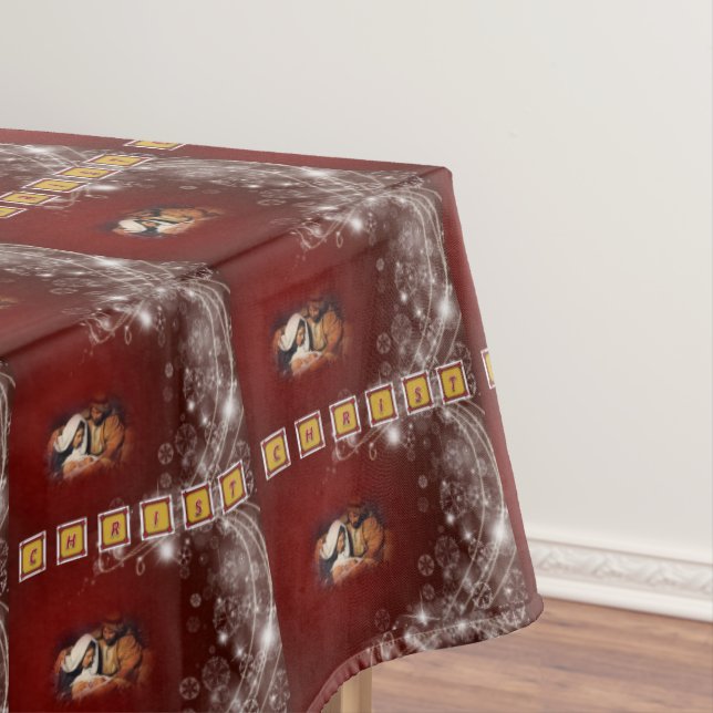 Christmas Tablecloth, Jesus Christ Tablecloth (In Situ)
