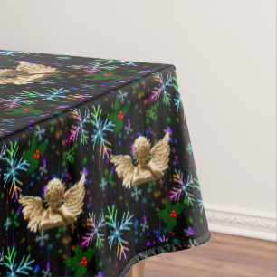 Christmas Tablecloth, Merry Christmas, Angel Tablecloth