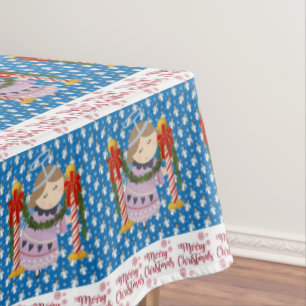 Christmas Tablecloth, Merry Christmas, Angel Tablecloth