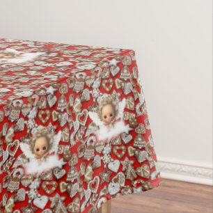 Christmas Tablecloth, Merry Christmas, Angel Tablecloth