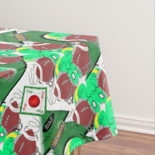 Christmas Tablecloth, Merry Christmas Football Tablecloth