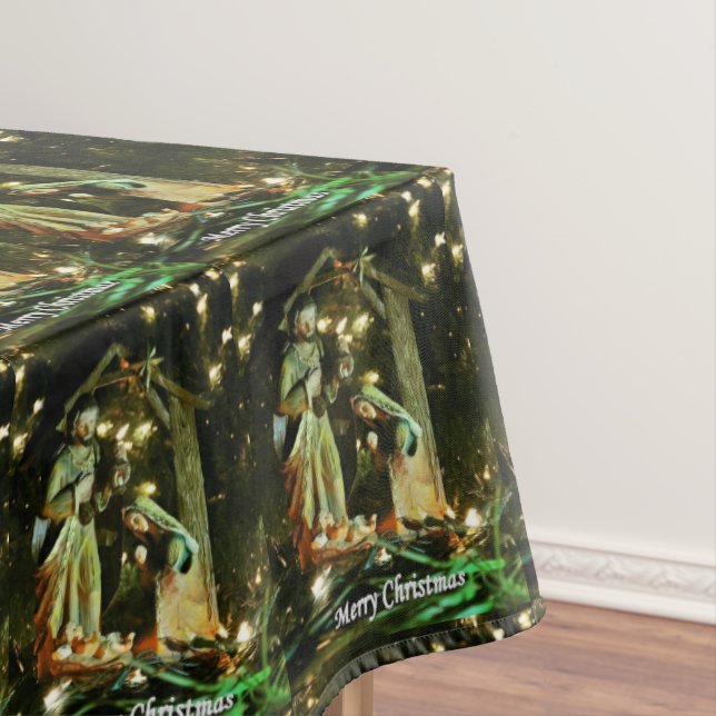 Christmas Tablecloth, Merry Christmas,Jesus Christ Tablecloth (In Situ)